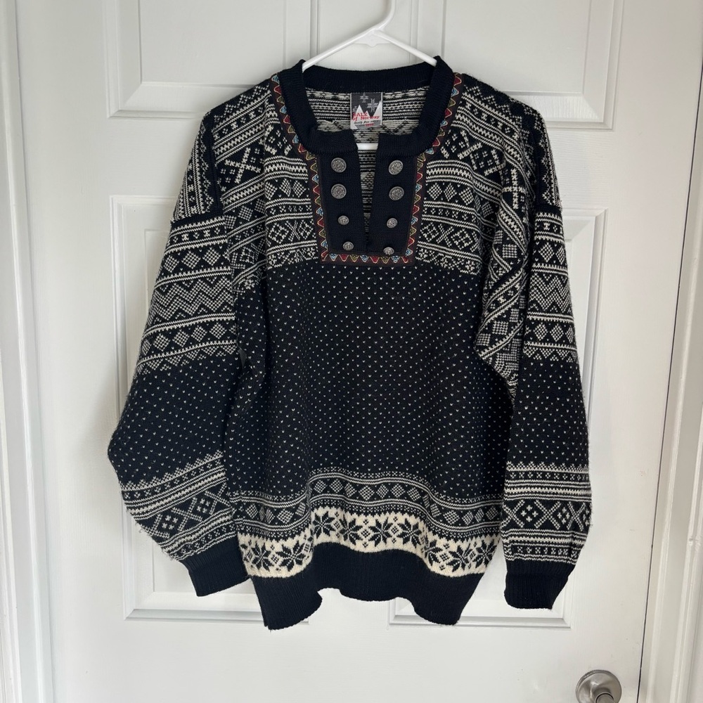 Dale of Norway 100% Wool Sweater Black Men’s Large